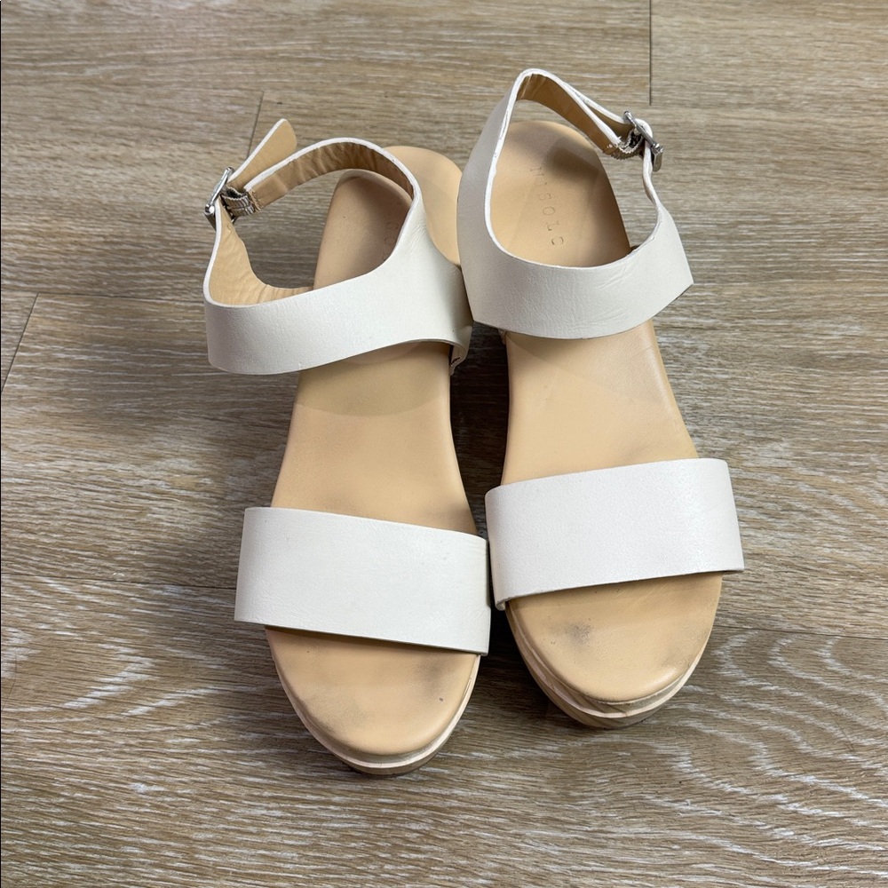 Nisolo All-Day Open Toe Clog Heel Sandal in Bone Size 9 - Picture 4 of 13